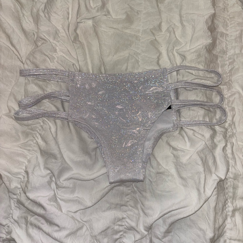 Sparkly Silver Rave Bottom